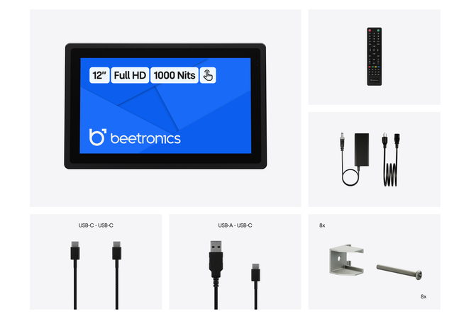 12 Inch Touchscreen Metal (High Brightness)