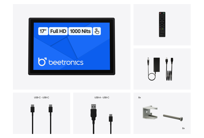 17 Inch Touchscreen Metal (High Brightness)