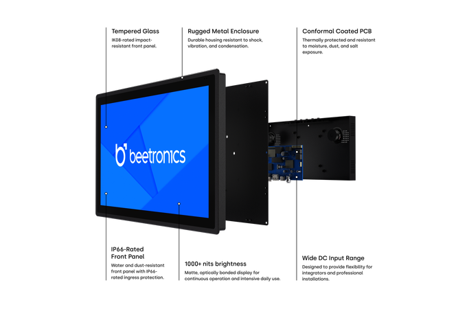 12 Inch Touchscreen Metal (High Brightness)
